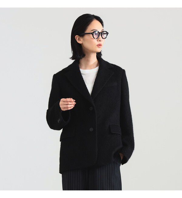 Demi-Luxe BEAMS 「モヘヤループ シャギー ジャケット」|ダッフルコート|BLACK