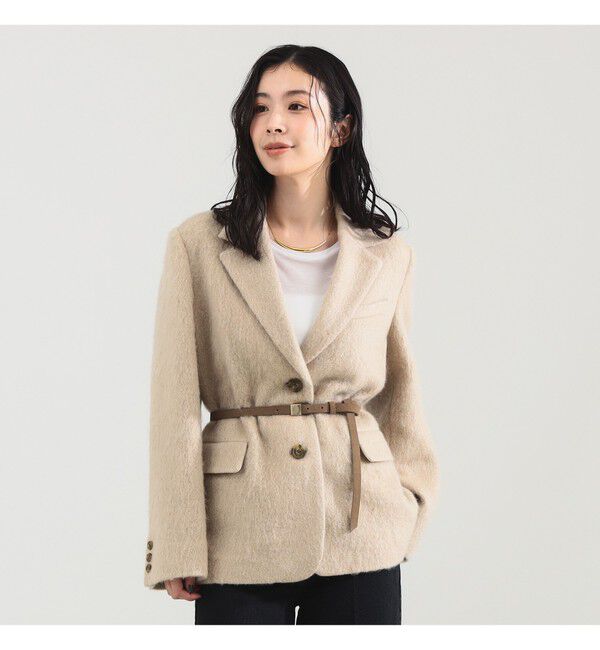 Demi-Luxe BEAMS 「モヘヤループ シャギー ジャケット」|ダッフルコート|