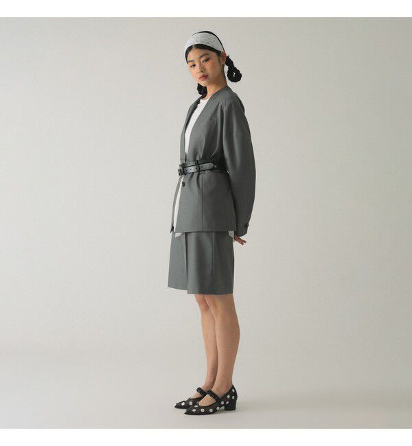 Ray BEAMS 「ノーカラー ビッグ ジャケット」|ノーカラージャケット|