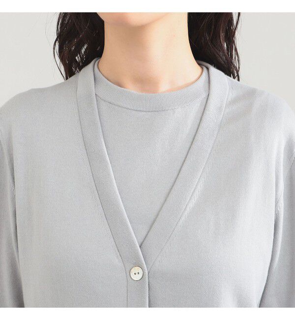 Demi-Luxe BEAMS 「AK+1 / 16ゲージ スビンコットン Vネック カーディガン」|ニット・セーター|