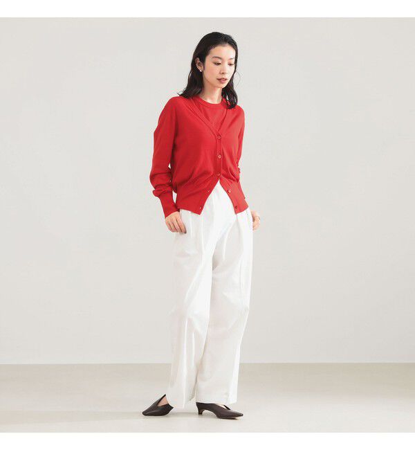 Demi-Luxe BEAMS 「AK+1 / 16ゲージ スビンコットン Vネック カーディガン」|ニット・セーター|