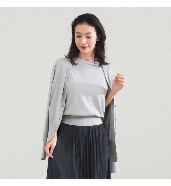 Demi-Luxe BEAMS 「AK+1 / 16ゲージ スビンコットン ノースリーブ ニット」|ニット・セーター|LIGHT.GREY