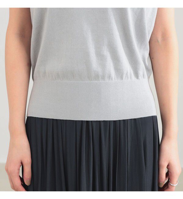 Demi-Luxe BEAMS 「AK+1 / 16ゲージ スビンコットン ノースリーブ ニット」|ニット・セーター|