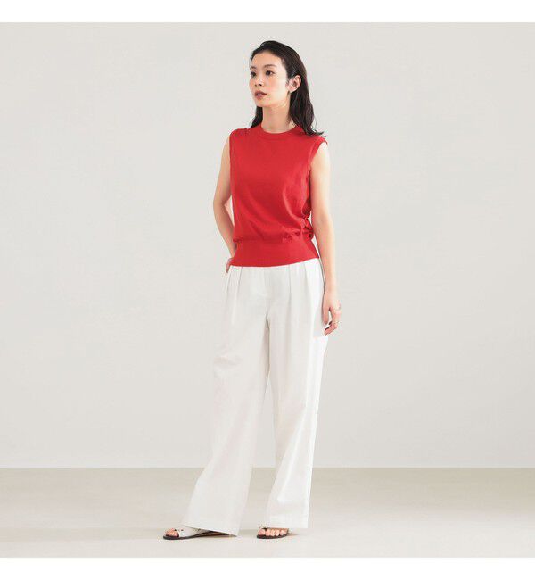 Demi-Luxe BEAMS 「AK+1 / 16ゲージ スビンコットン ノースリーブ ニット」|ニット・セーター|