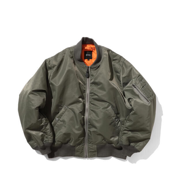 BEAMS「リラックスフィット THERMOLITE(R) MA-1 （撥水）」|ブルゾン・スタジャン|