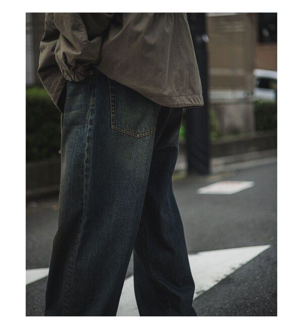 BEAMS「ワイドストレート デニムパンツ」|デニム|