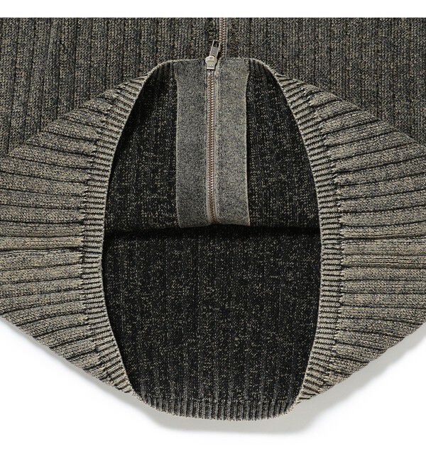 BEAMS「リラックスフィット フェード スタンド フルジップ ニット」|ニット・セーター|