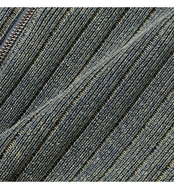 BEAMS「リラックスフィット フェード スタンド フルジップ ニット」|ニット・セーター|