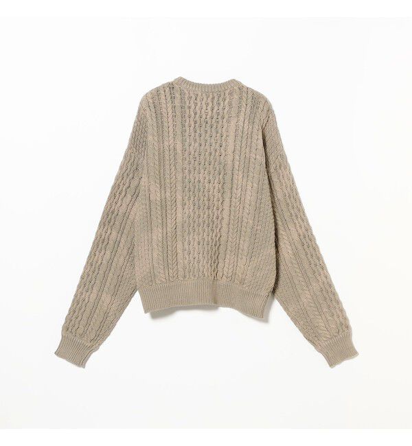 BEAMS「ワイドショートフィット アランニット」|ニット・セーター|