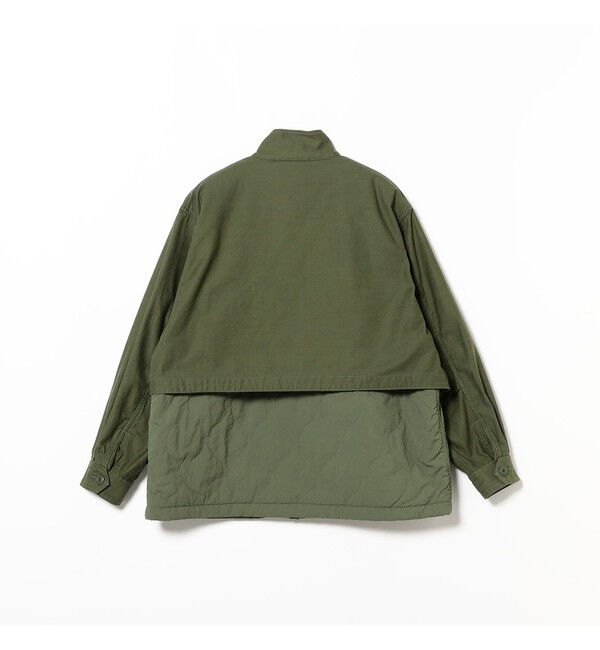BEAMS「ワイドフィト バックサテン レイヤード M-65 ブルゾン」|ブルゾン・スタジャン|