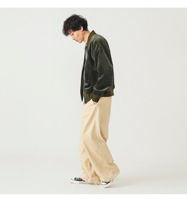 BEAMS「【別注】LACOSTE / コーデュロイ ブルゾン」|ブルゾン・スタジャン|