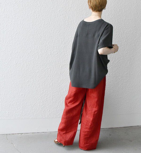 SHIPS any「【WEB限定】SHIPS any:〈洗濯機可能〉ワッフル ワイド TEE」|Tシャツ・カットソー|