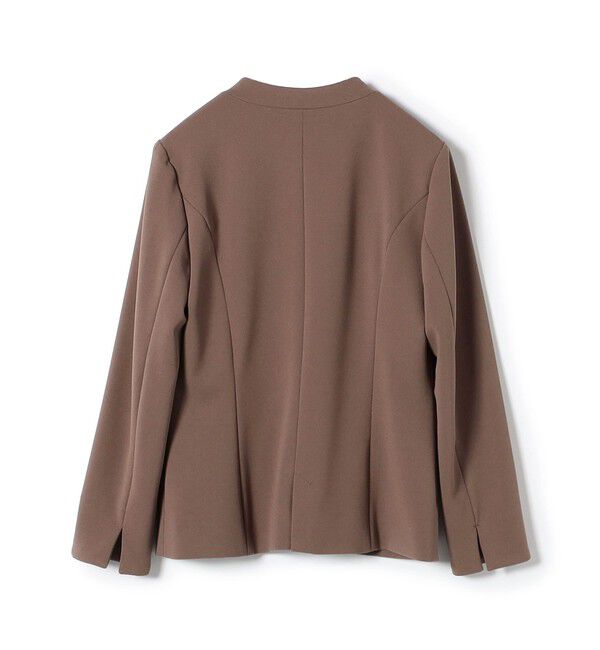 SHIPS Colors 「SHIPS Colors:ストレッチ ジョーゼット Vカラー ジャケット2(セットアップ対応可能)◇」|ノーカラージャケット|