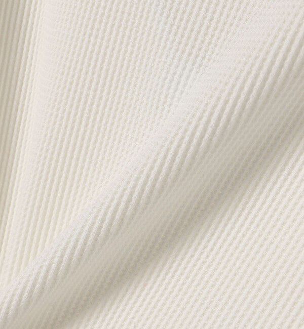 SHIPS any「SHIPS any:〈洗濯機可能〉ワッフル  レースアップ ラウンドヘム プルオーバー」|Tシャツ・カットソー|