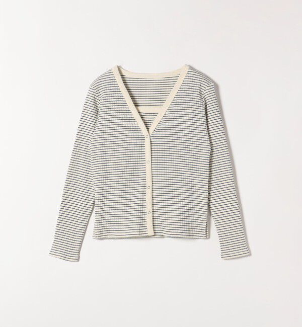 SHIPS any「SHIPS any:〈洗濯機可能〉テレコ ベアトップ セット カーディガン」|カーディガン|