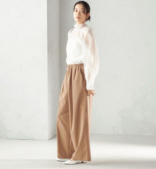 SHIPS for women「《一部追加予約》〈手洗い可能〉オーガンジー リボン ブラウス」|シャツ・ブラウス|