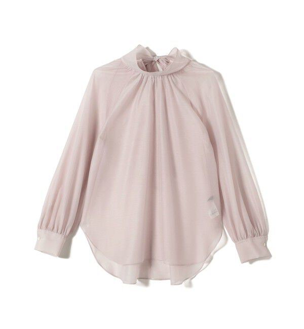 SHIPS for women「《一部追加予約》〈手洗い可能〉オーガンジー リボン ブラウス」|シャツ・ブラウス|
