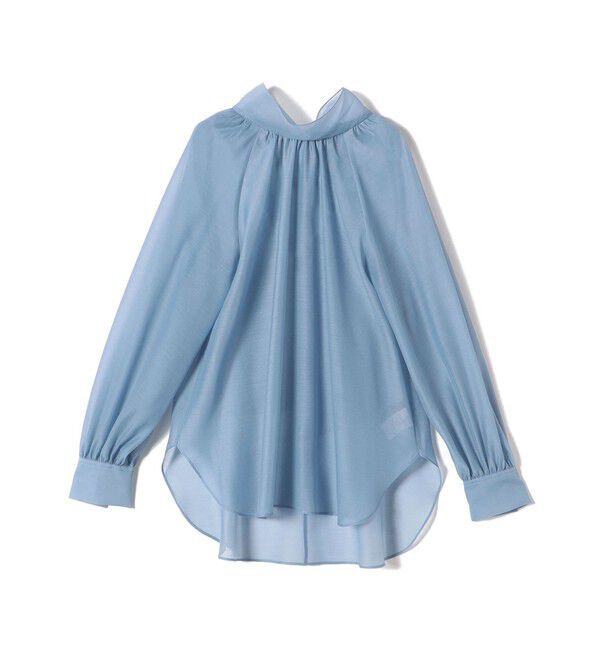 SHIPS for women「《一部追加予約》〈手洗い可能〉オーガンジー リボン ブラウス」|シャツ・ブラウス|