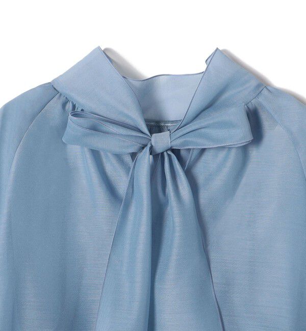 SHIPS for women「《一部追加予約》〈手洗い可能〉オーガンジー リボン ブラウス」|シャツ・ブラウス|