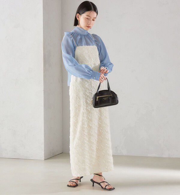 SHIPS for women「《一部追加予約》〈手洗い可能〉オーガンジー リボン ブラウス」|シャツ・ブラウス|