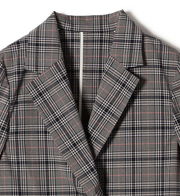 SHIPS for women「〈手洗い可能〉ウール混 チェック ダブルボタン ジャケット」|テーラードジャケット|