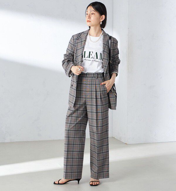 SHIPS for women「〈手洗い可能〉ウール混 チェック ダブルボタン ジャケット」|テーラードジャケット|