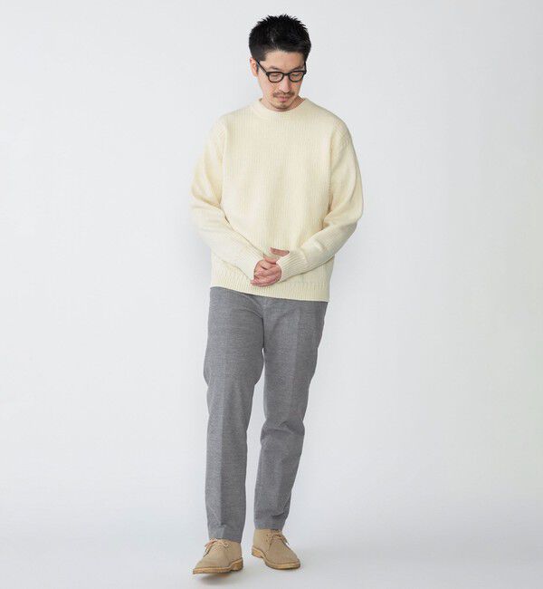 SHIPS「SHIPS: 奥山メリヤス ブリティッシュ ウール クルーネック ニット」|ニット・セーター|