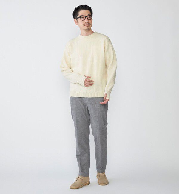 SHIPS「SHIPS: 奥山メリヤス ブリティッシュ ウール クルーネック ニット」|ニット・セーター|
