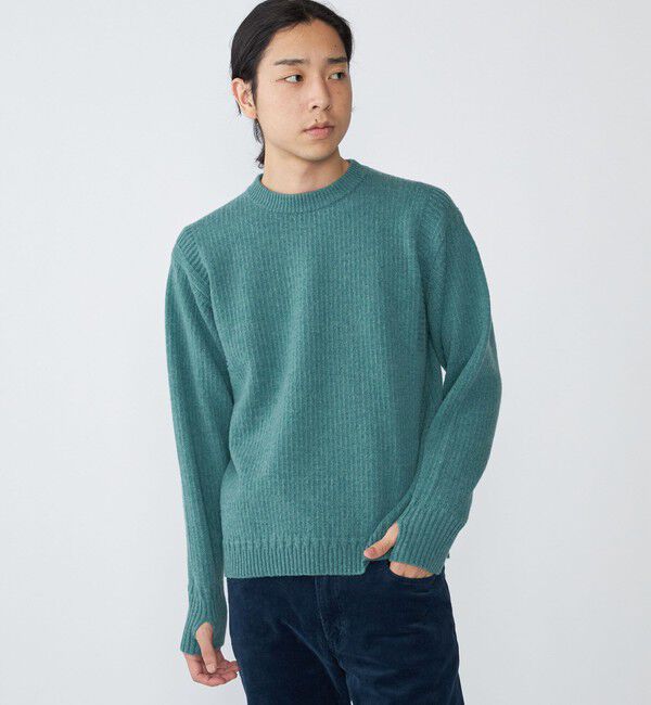 SHIPS「SHIPS: 奥山メリヤス ブリティッシュ ウール クルーネック ニット」|ニット・セーター|
