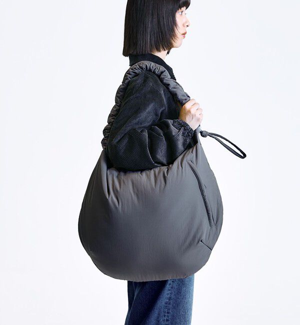 SHIPS「City Ambient Products: クランプル ビッグ ギャザーショルダー バッグ」|ショルダー・メッセンジャー|ダークグレー