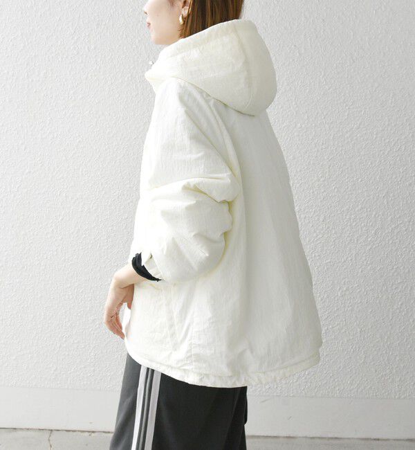 SHIPS any「SHIPS any:〈撥水加工〉中綿 パフ ダブルジップ フーディ ブルゾン」|ブルゾン・スタジャン|