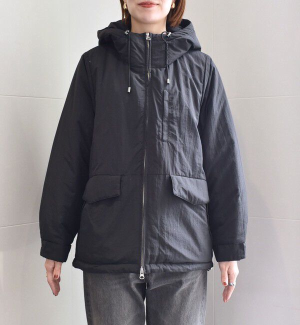 SHIPS any「SHIPS any:〈撥水加工〉中綿 パフ ダブルジップ フーディ ブルゾン」|ブルゾン・スタジャン|