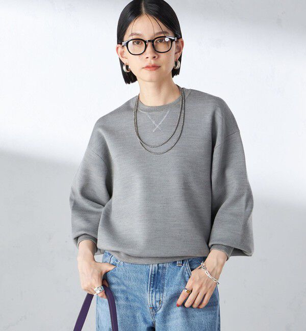 SHIPS for women「〈手洗い可能〉スムース ニット ガゼット プルオーバー」|ニット・セーター|