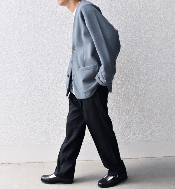 SHIPS any「SHIPS any: 〈洗濯機可能〉ソフトダンボール ウォーム ノーカラー リラックス ジャケット◇」|ノーカラージャケット|