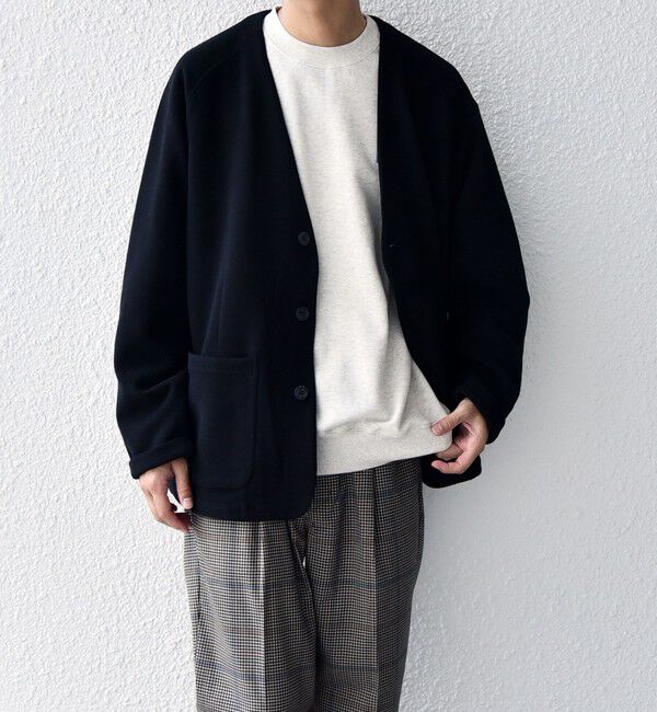 SHIPS any「SHIPS any: 〈洗濯機可能〉ソフトダンボール ウォーム ノーカラー リラックス ジャケット◇」|ノーカラージャケット|