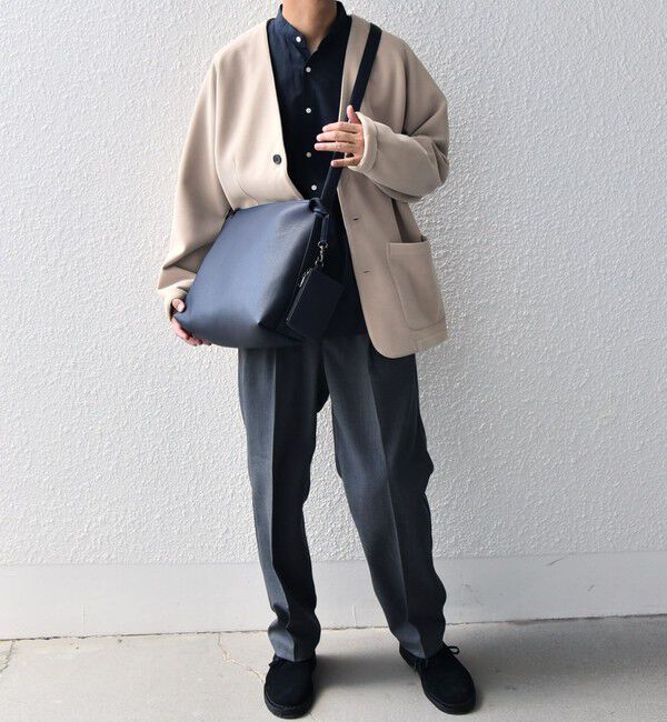 SHIPS any「SHIPS any: 〈洗濯機可能〉ソフトダンボール ウォーム ノーカラー リラックス ジャケット◇」|ノーカラージャケット|