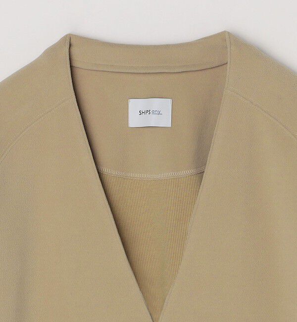 SHIPS any「SHIPS any: 〈洗濯機可能〉ソフトダンボール ウォーム ノーカラー リラックス ジャケット◇」|ノーカラージャケット|