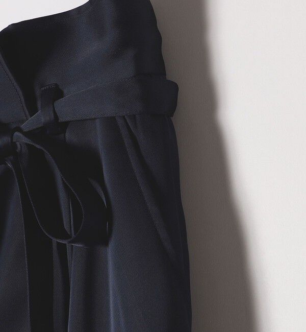 SHIPS any「SHIPS any:〈手洗い可能〉サテン ラップデザイン ロング タイト スカート」|タイト|