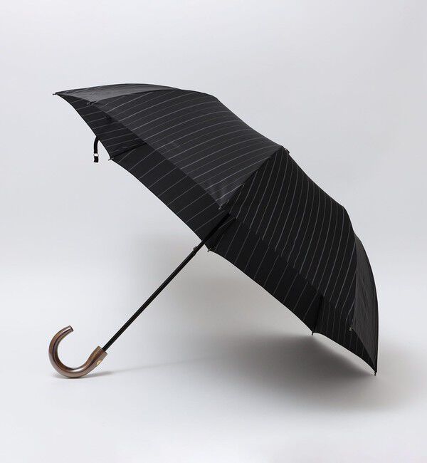 SHIPS「SHIPS: ストライプ 折り畳み傘」|傘|ブラック