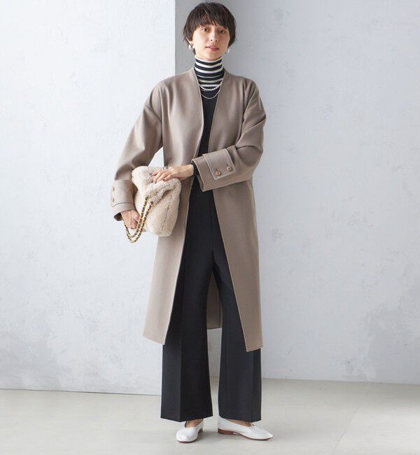 SHIPS for women「MANTECO ノーカラー コート」|ノーカラーコート|