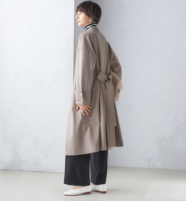 SHIPS for women「MANTECO ノーカラー コート」|ノーカラーコート|