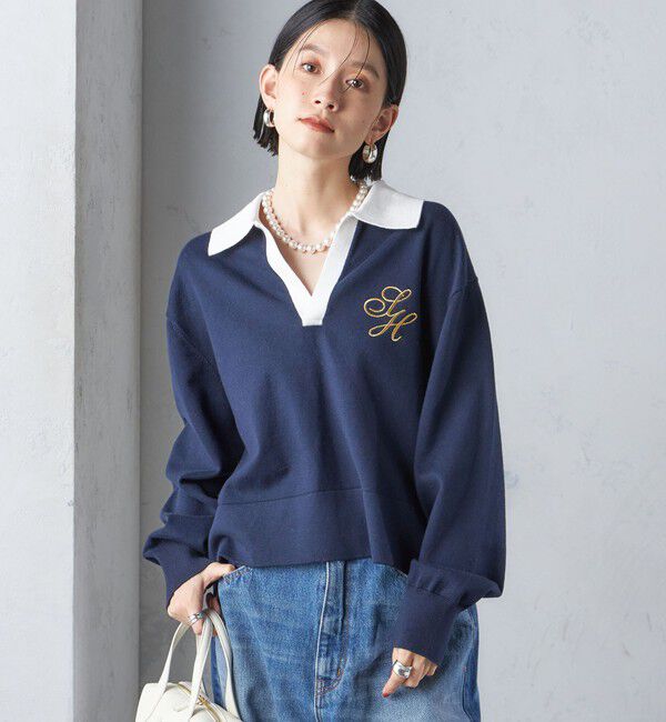 SHIPS for women「〈手洗い可能〉エンブレム ラガー ニット」|ニット・セーター|