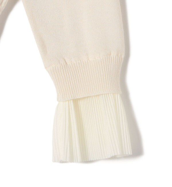 SHIPS for women「〈手洗い可能〉オーガンジー プリーツ ハイゲージ ニット」|ニット・セーター|