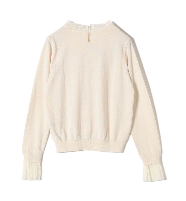 SHIPS for women「〈手洗い可能〉オーガンジー プリーツ ハイゲージ ニット」|ニット・セーター|