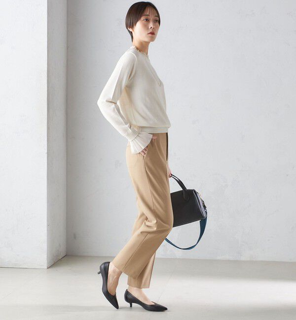 SHIPS for women「〈手洗い可能〉オーガンジー プリーツ ハイゲージ ニット」|ニット・セーター|