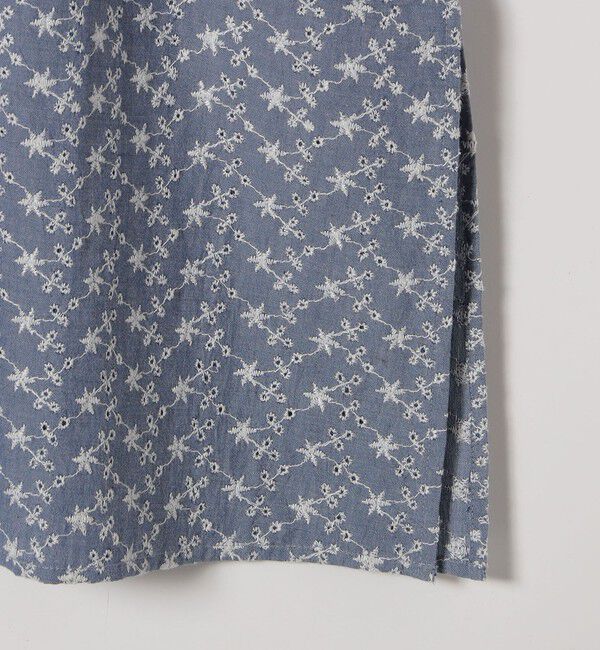 SHIPS any「SHIPS any:〈洗濯機可能〉エンブロイダリー シャンブレー レースアップ ワンピース」|ワンピース|