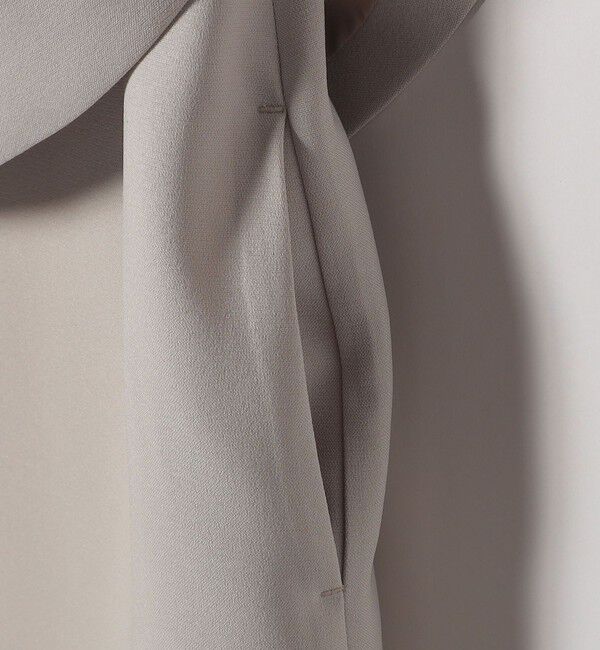 SHIPS any「SHIPS any:〈洗濯機可能〉ダブルクロス Vネック ペプラム ワンピース［NAVY BLUE］」|ワンピース|