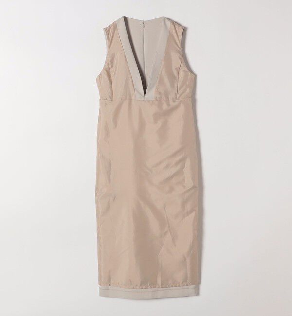 SHIPS any「SHIPS any:〈洗濯機可能〉ダブルクロス Vネック ペプラム ワンピース［NAVY BLUE］」|ワンピース|