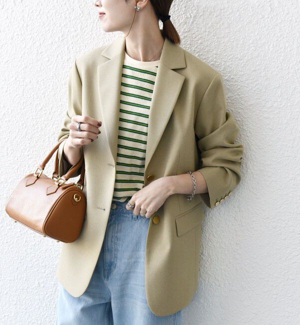 SHIPS any「SHIPS any: オックス シングル テーラード ブレザー ジャケット［NAVY BLUE］」|テーラードジャケット|