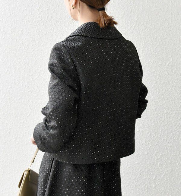 SHIPS any「SHIPS any:〈手洗い可能〉フラワー ジャカード ショート テーラード ジャケット」|テーラードジャケット|